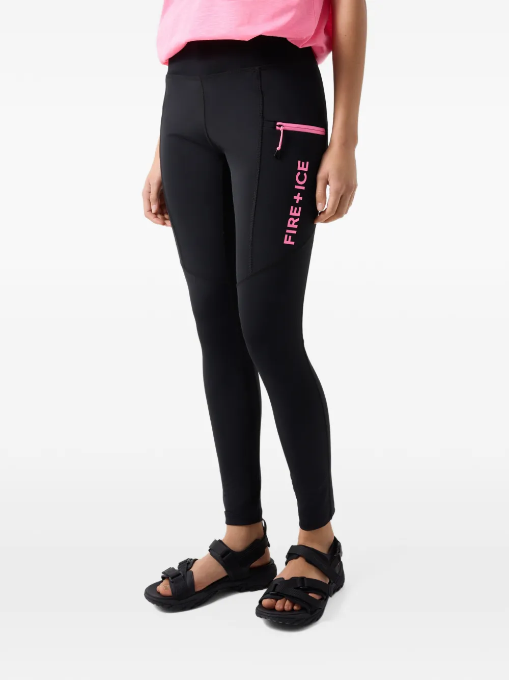 BOGNER FIRE+ICE Candra logo-print leggings Zwart