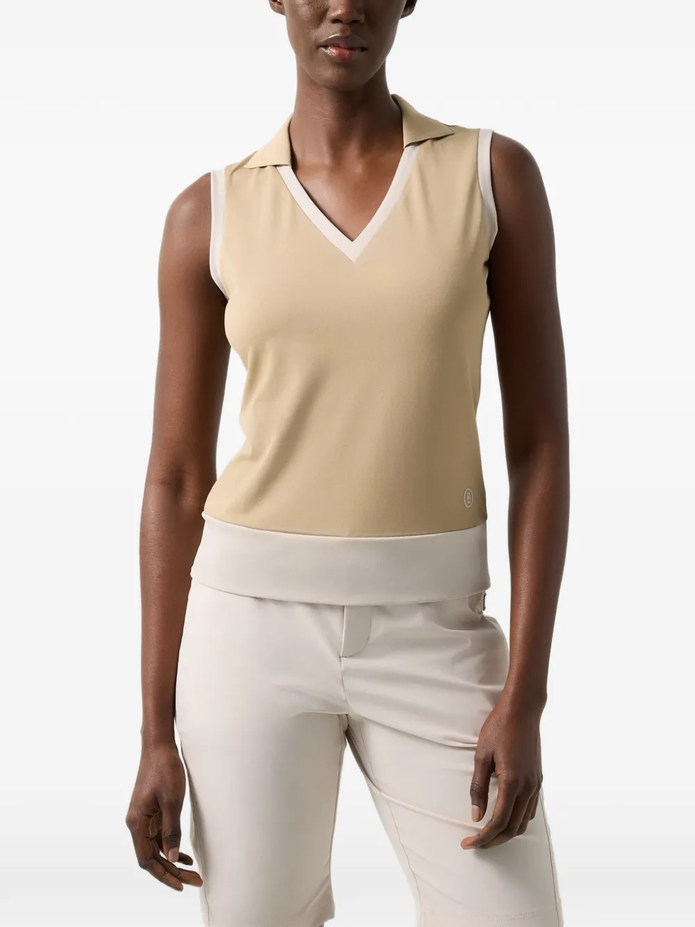 BOGNER Alysha piqué polo top Beige