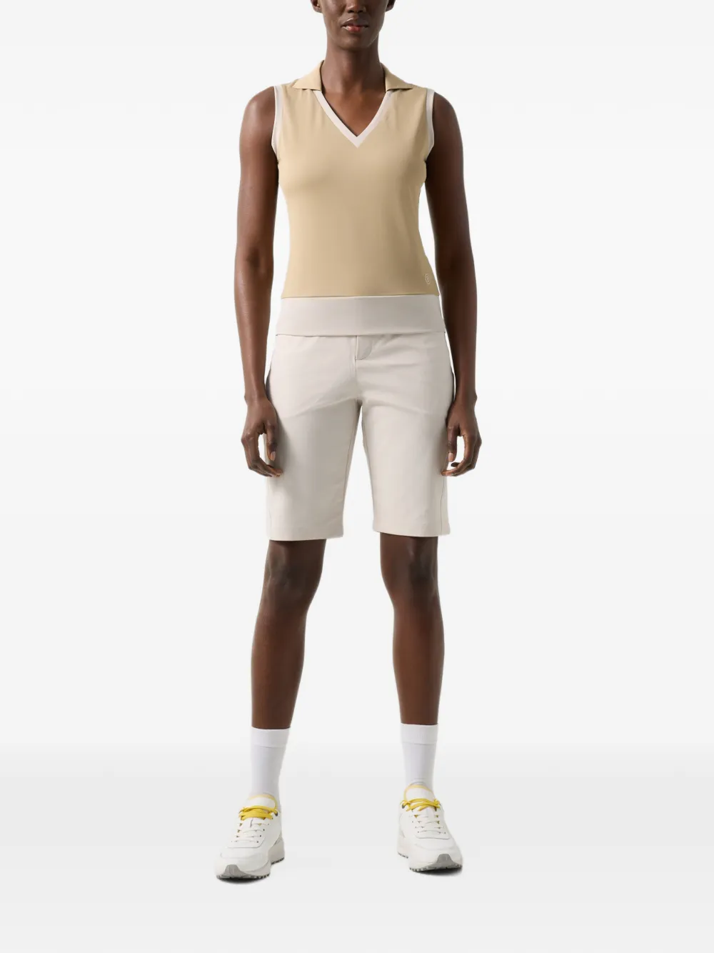BOGNER Alysha piqué polo top Beige