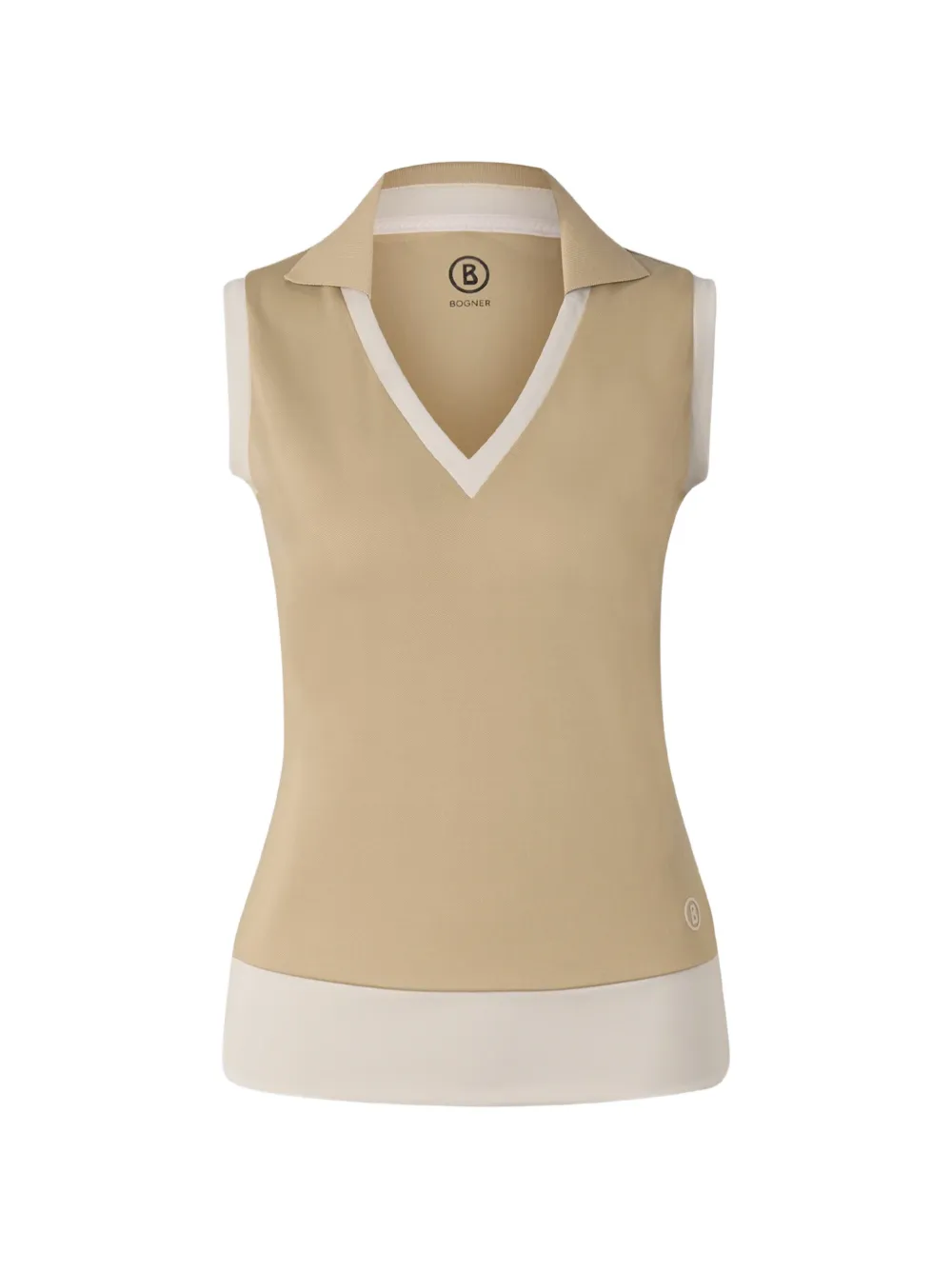 BOGNER Alysha piqué polo top Beige