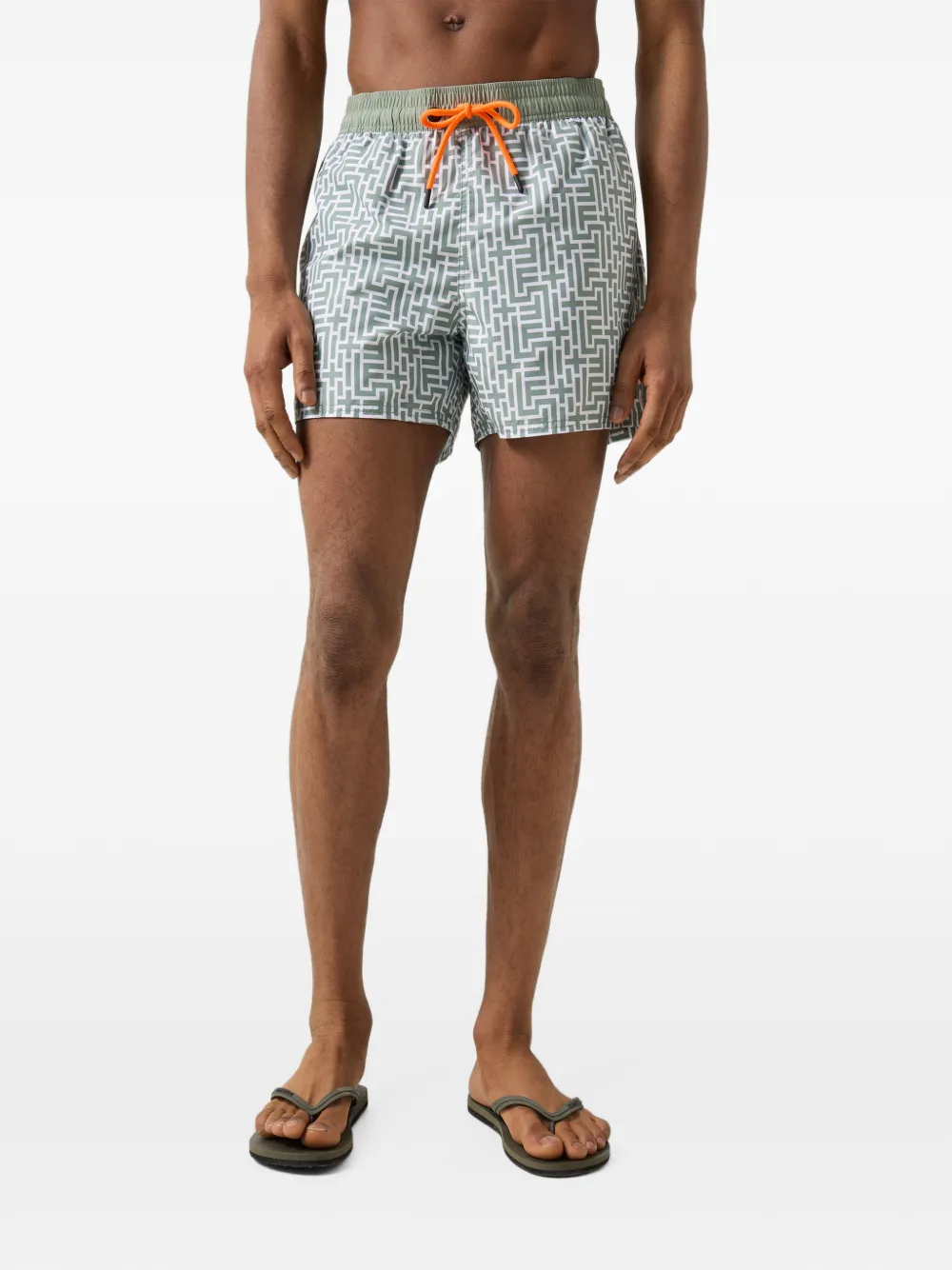 BOGNER FIRE+ICE logo-print Nelson swim shorts Groen