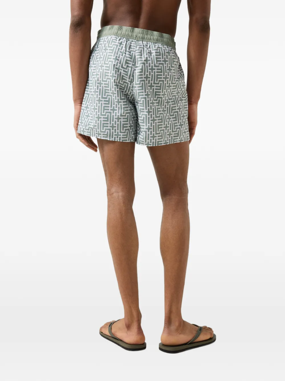 BOGNER FIRE+ICE logo-print Nelson swim shorts Groen