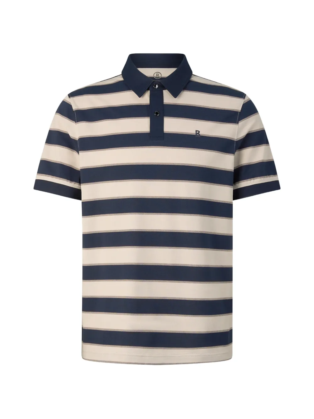 BOGNER Timo striped piqué polo shirt Beige