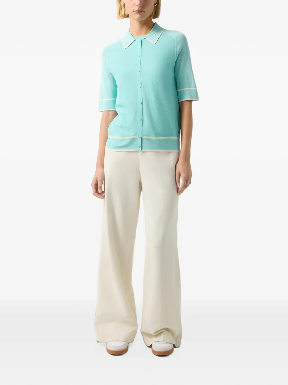BOGNER short-sleeve cardigan Blauw