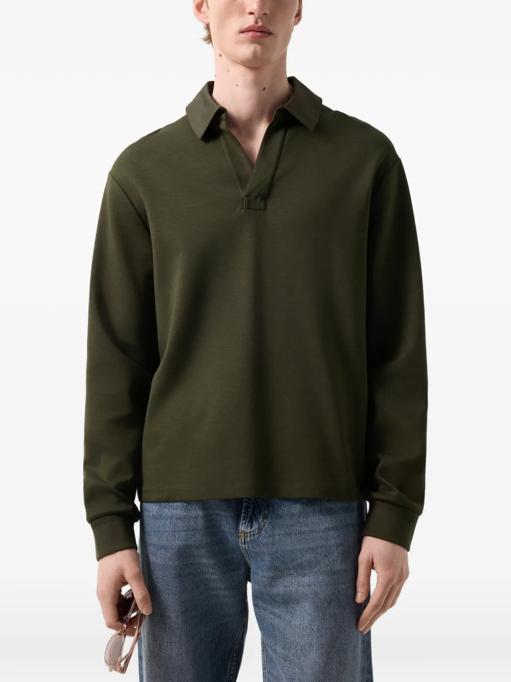 BOGNER Lionel polo-collar T-shirt Groen