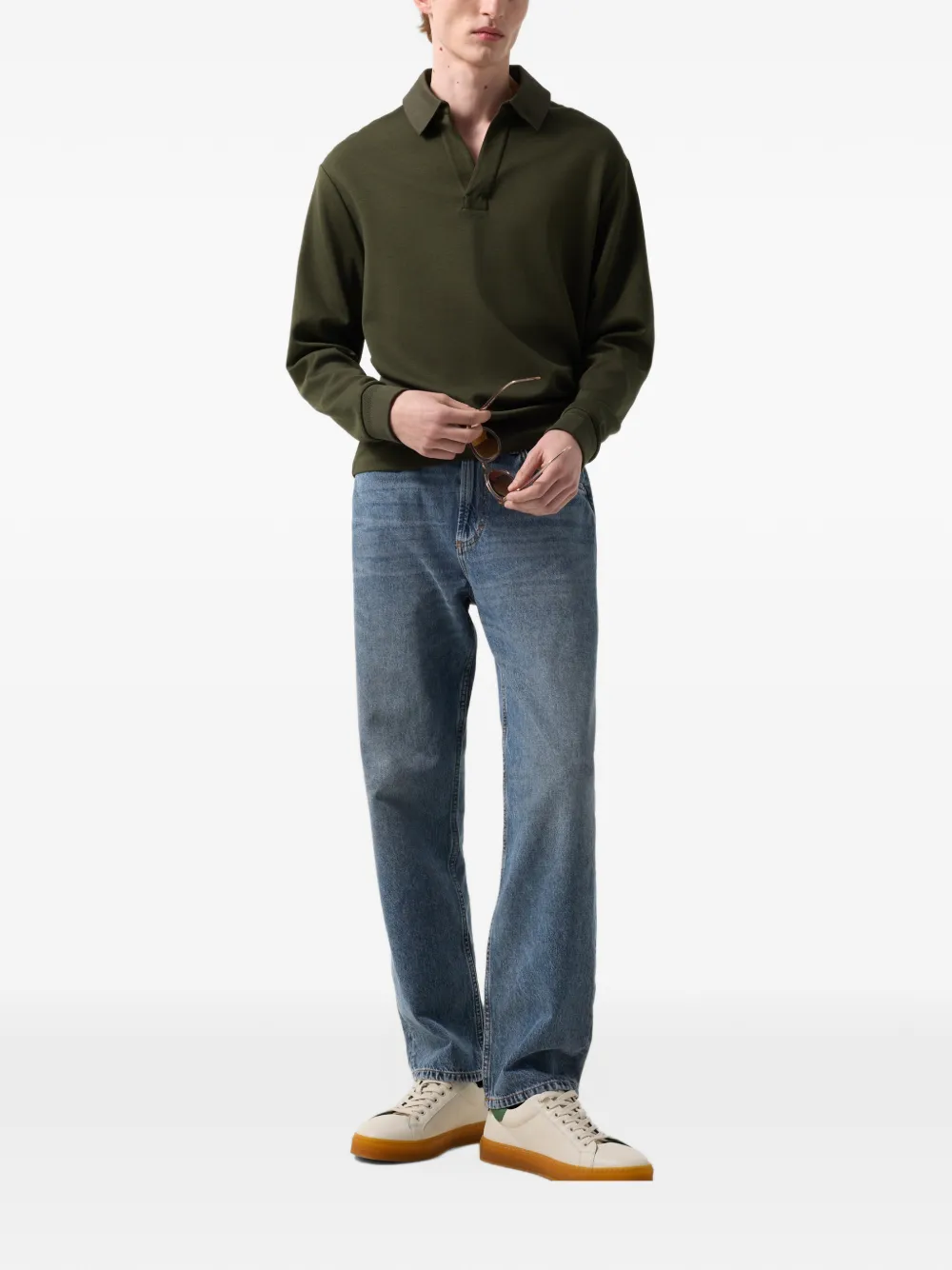 BOGNER Lionel polo-collar T-shirt Groen