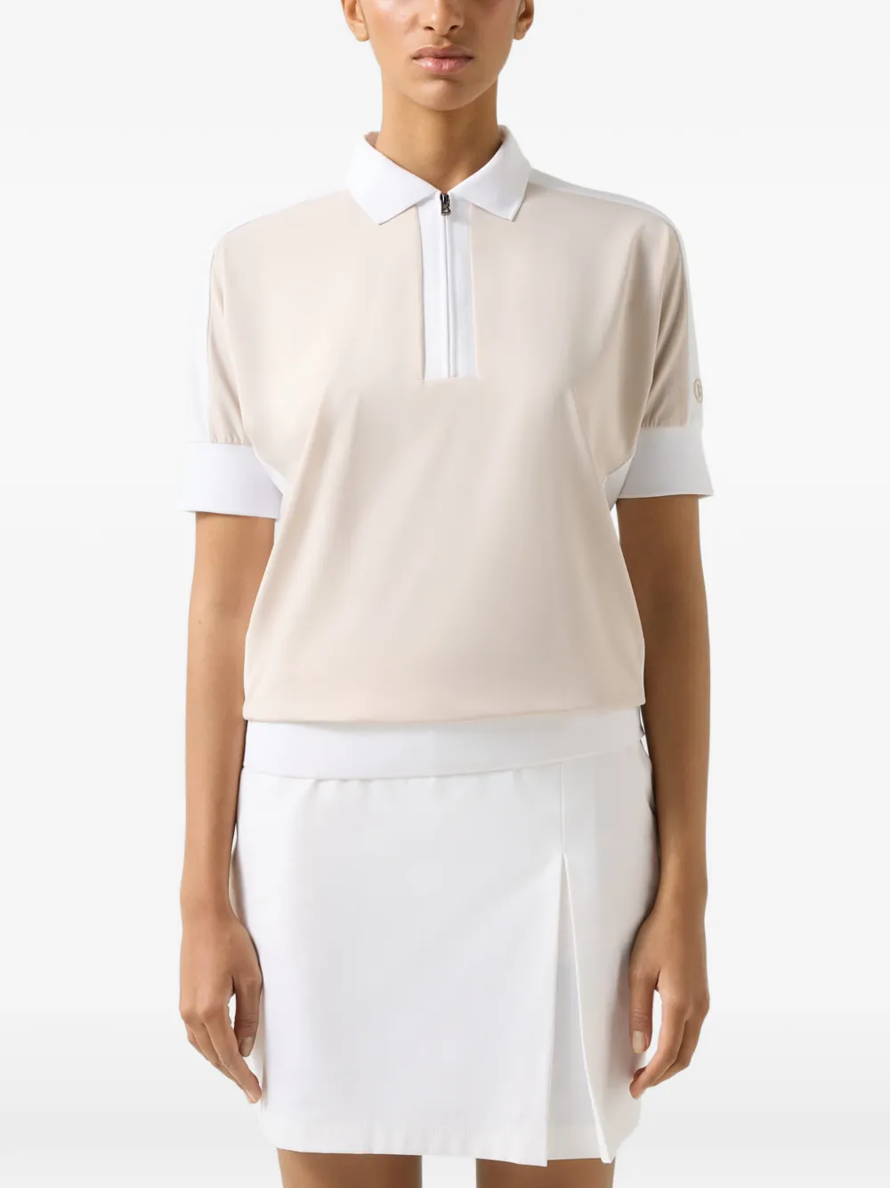 BOGNER Arabell panelled polo shirt Beige