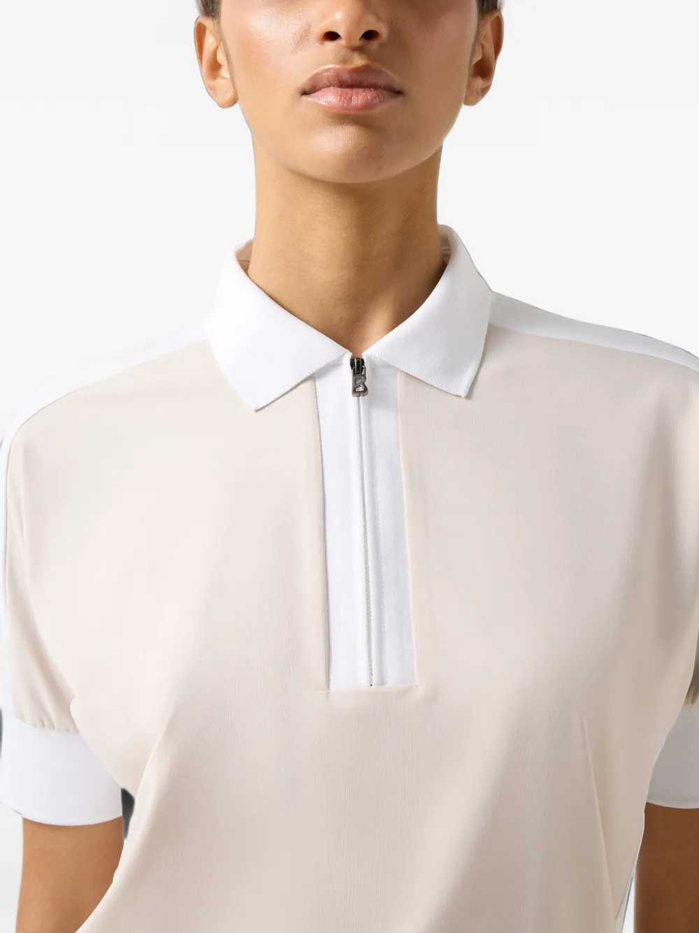 BOGNER Arabell panelled polo shirt Beige