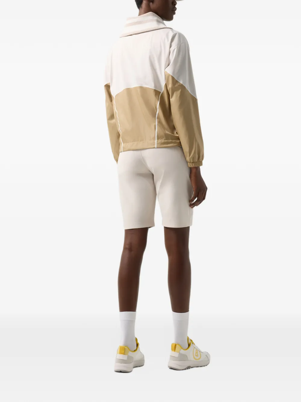 BOGNER Betty colour-block quarter-zip jacket Beige
