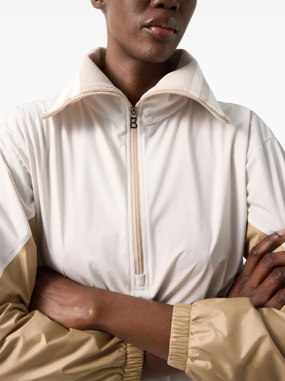 BOGNER Betty colour-block quarter-zip jacket Beige