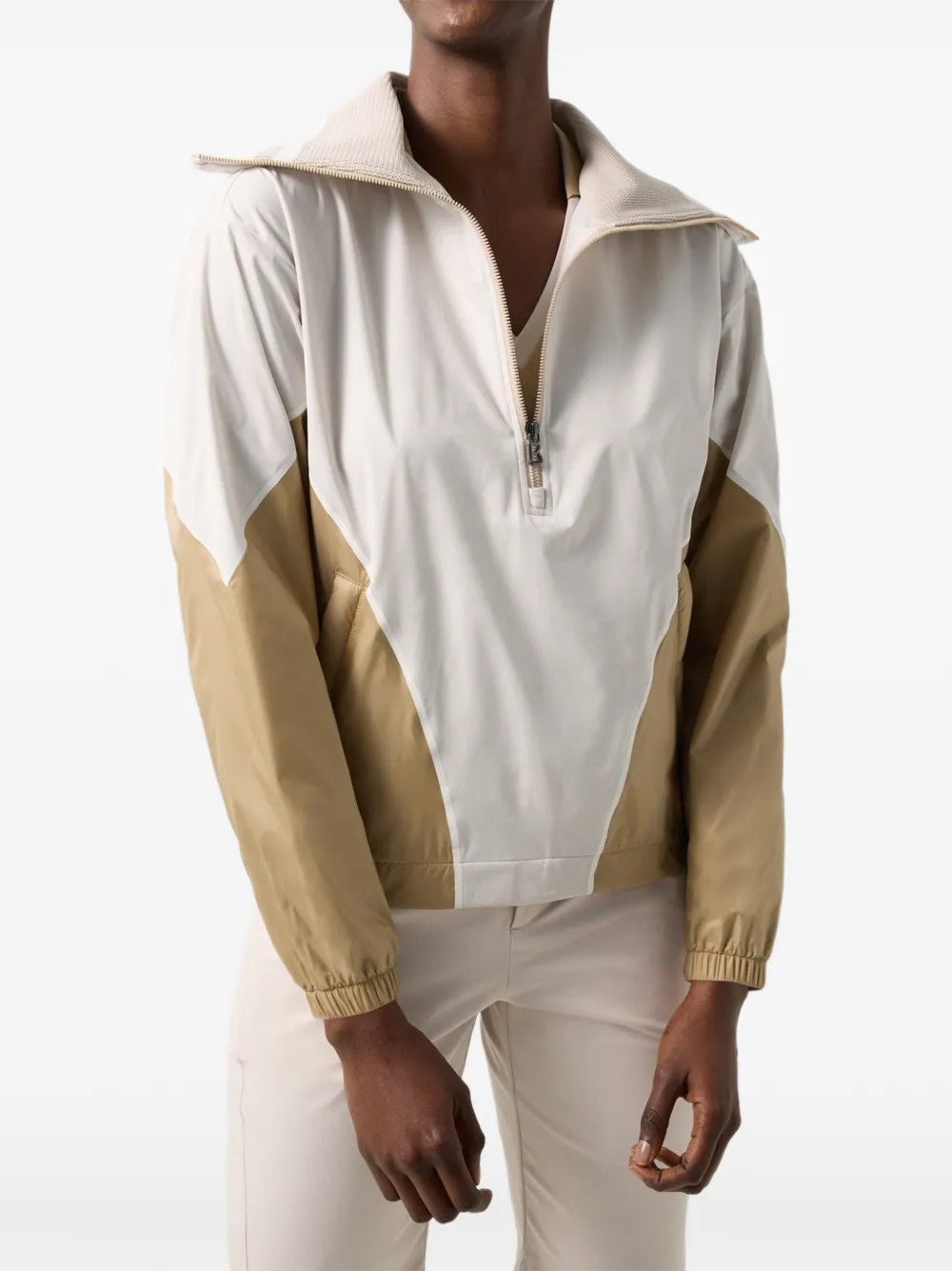 BOGNER Betty Jacke in Colour-Block-Optik mit kurzem Reißverschluss - Nude