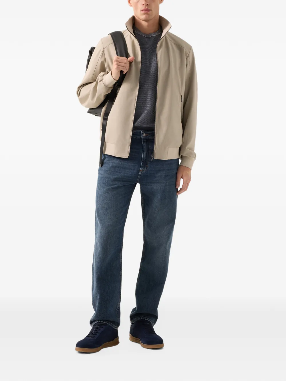 BOGNER Horton two-tone sweater Grijs