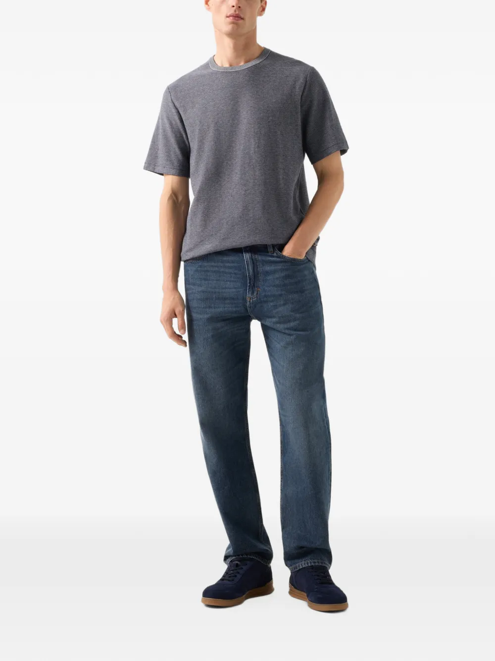 BOGNER Horton two-tone sweater Grijs
