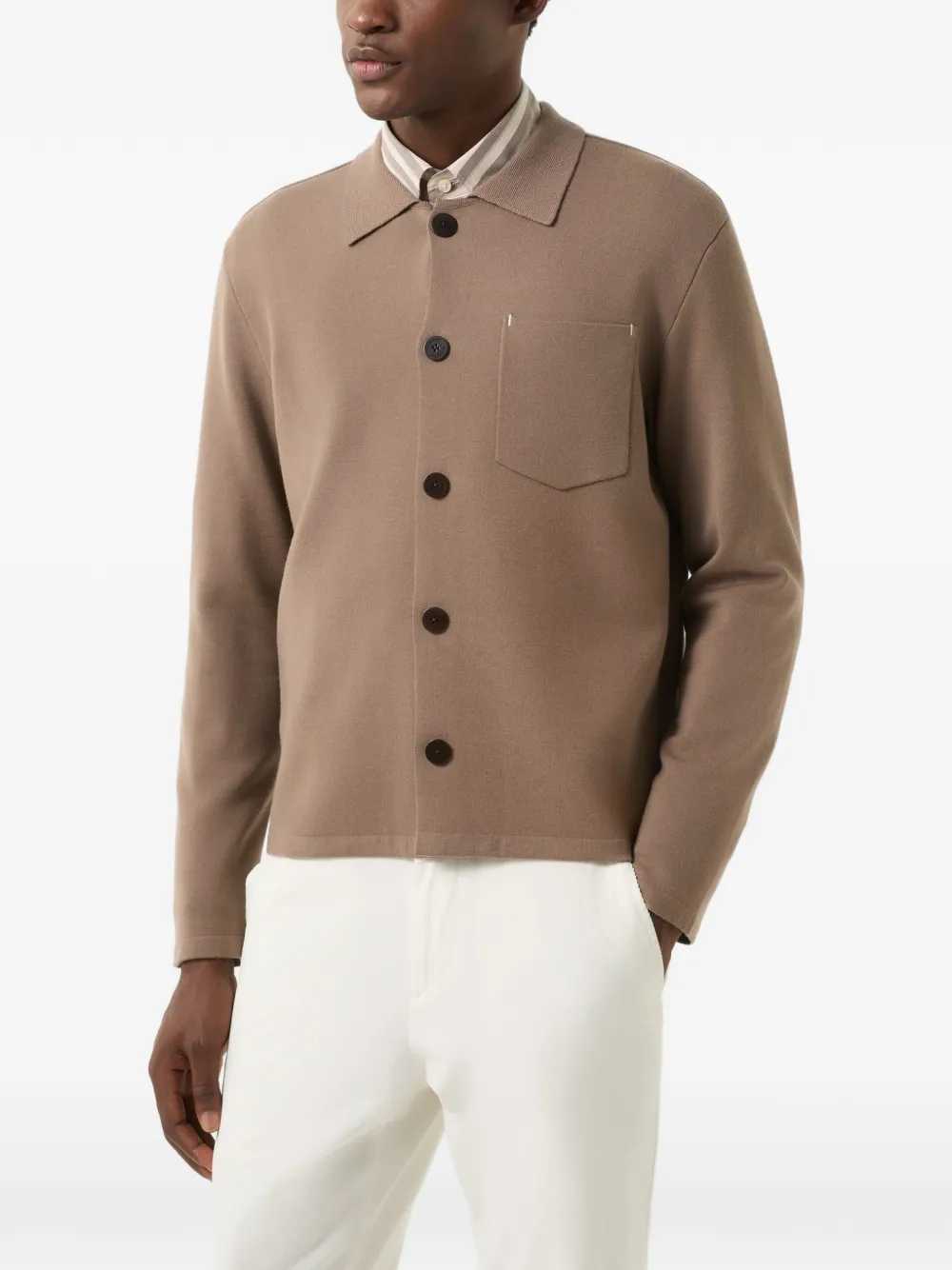 BOGNER cardigan Olaf à poche poitrine - Marron