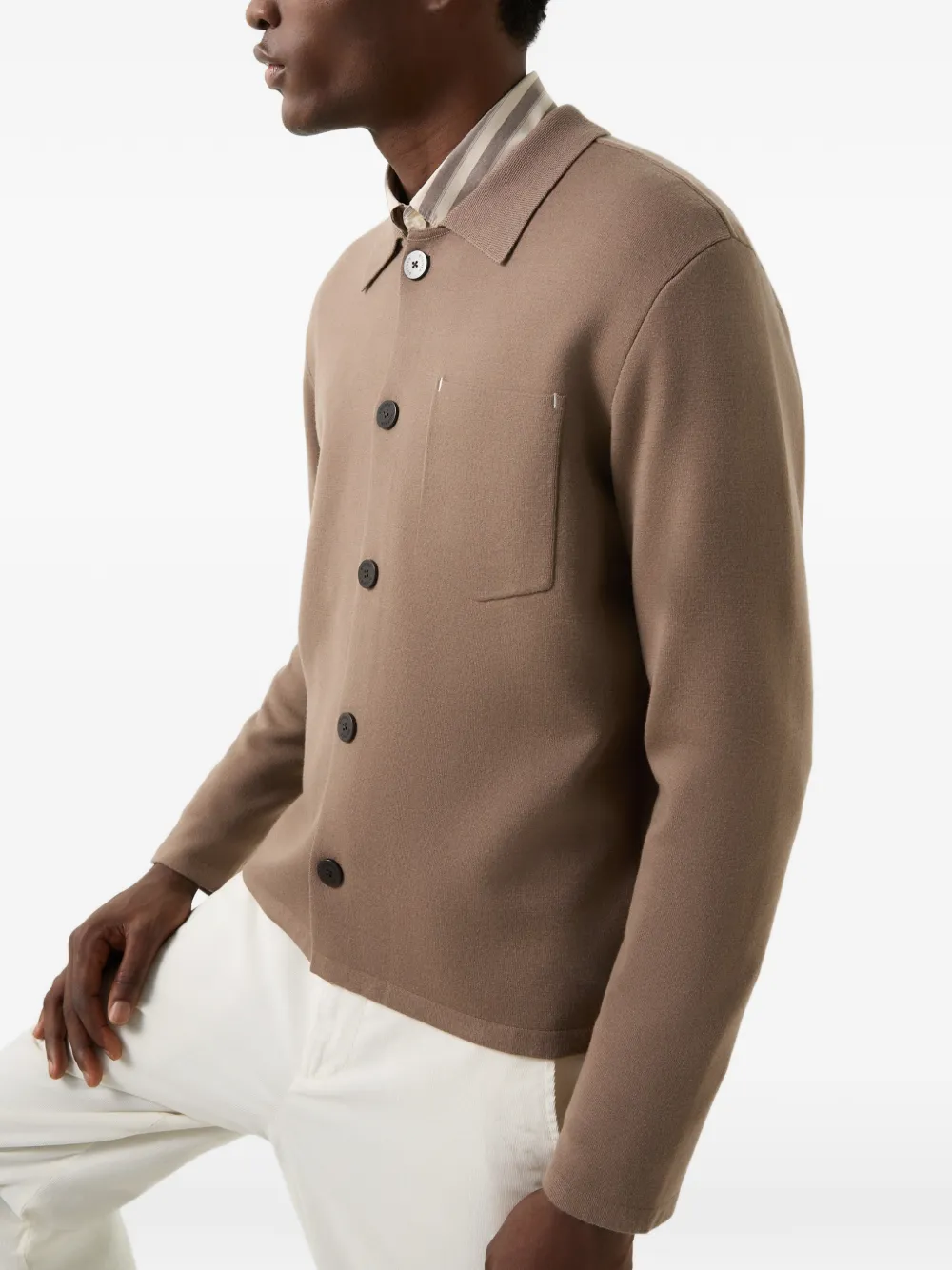 BOGNER Olaf chest-pocket cardigan Bruin