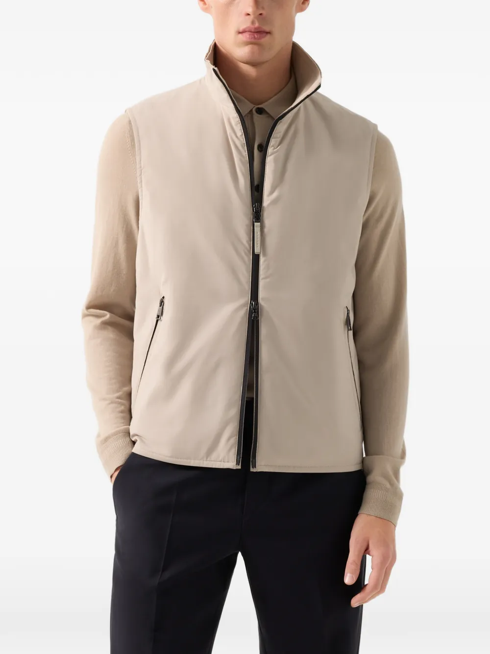 BOGNER Jonny high-neck gilet Beige