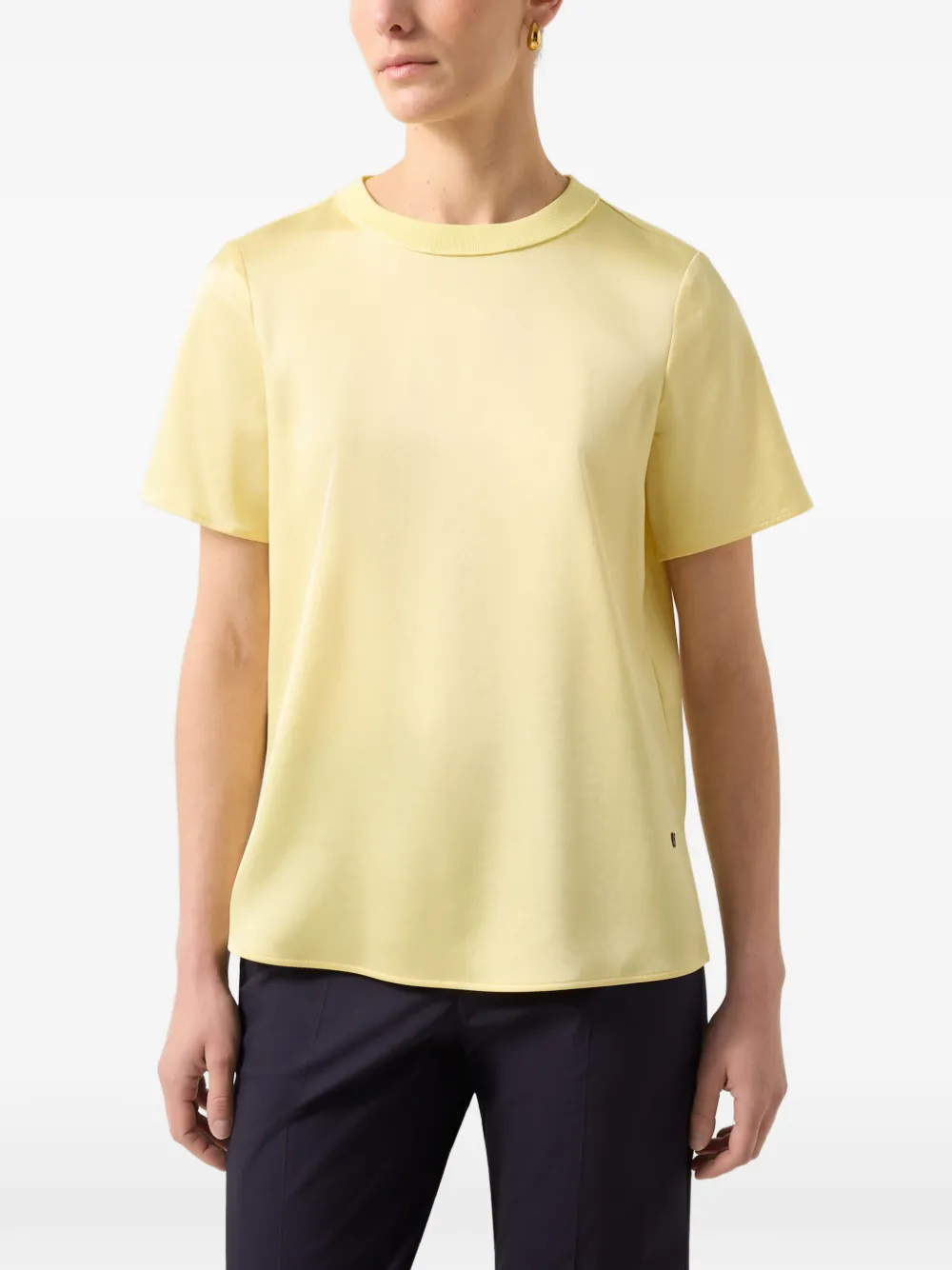 BOGNER Dylan satin-finish top Geel