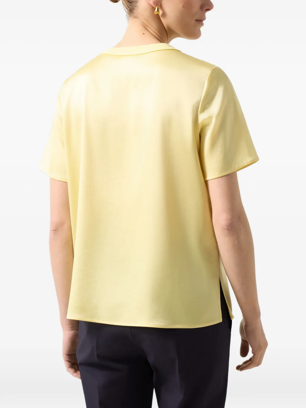 BOGNER Dylan satin-finish top Geel