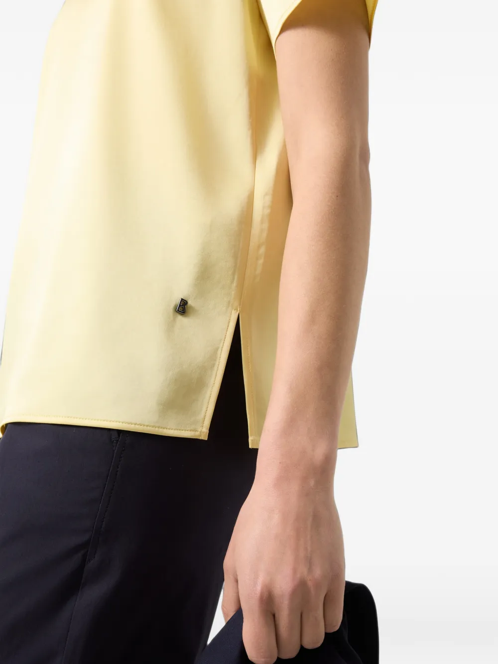 BOGNER Dylan satin-finish top Geel