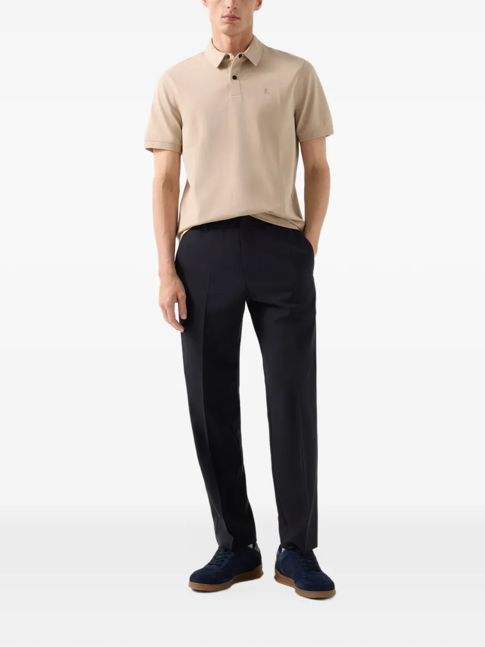 BOGNER Timo logo-print polo shirt Beige