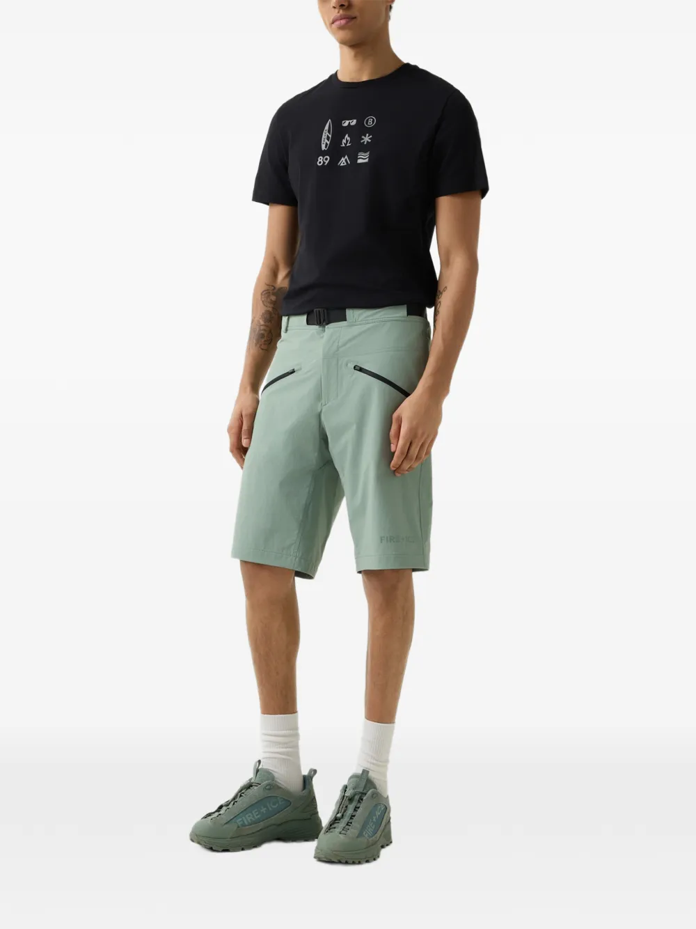 BOGNER FIRE+ICE Matteo reflective-print T-shirt Zwart