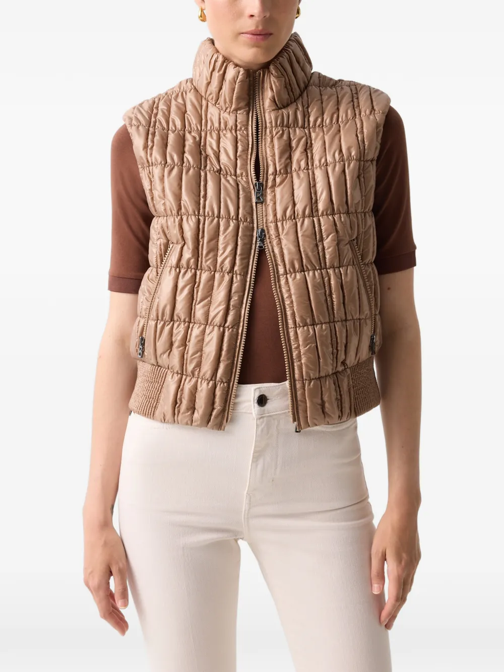 BOGNER Sally quilted gilet Bruin
