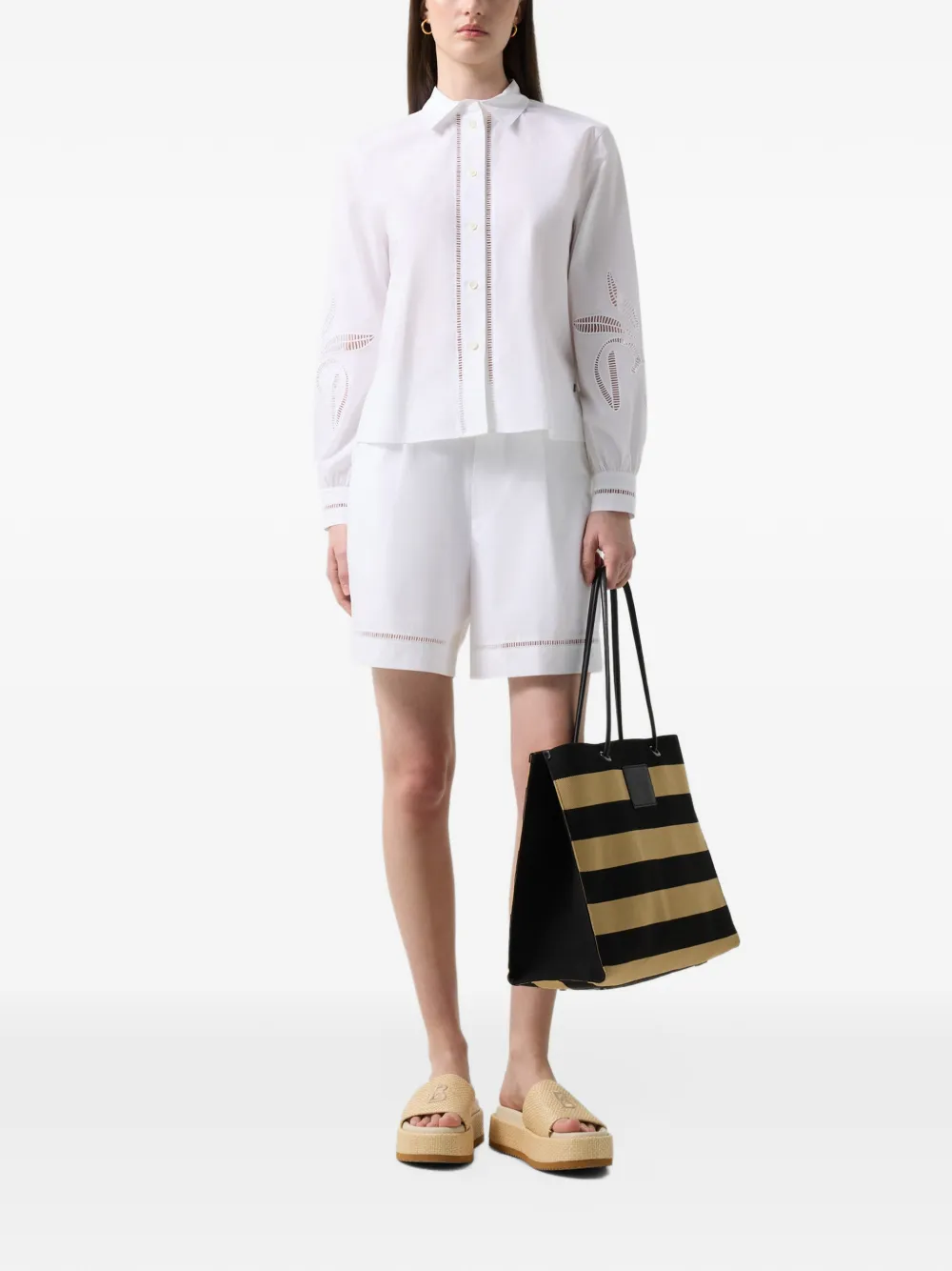 BOGNER Sunny broderie-anglaise shorts Wit
