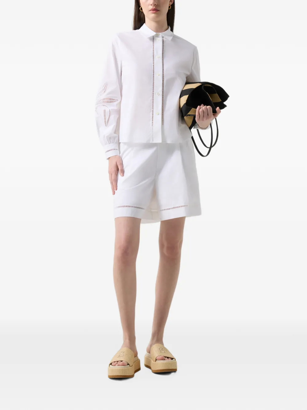 BOGNER Sunny broderie-anglaise shorts Wit