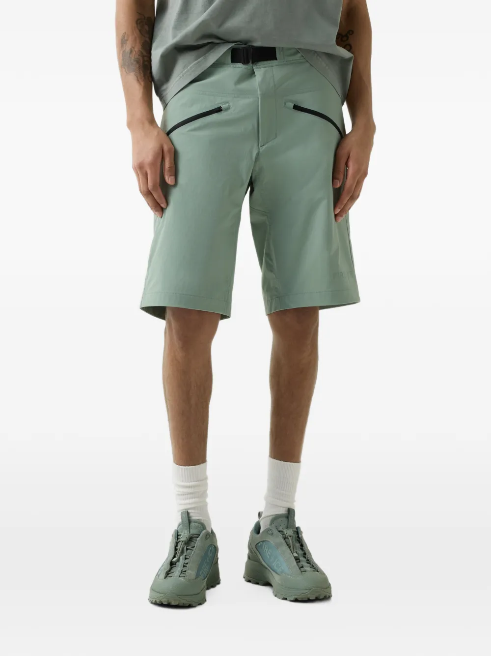 BOGNER FIRE+ICE Carter belted zip-pocket shorts - Grün