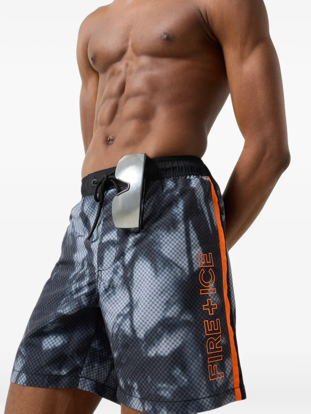 BOGNER FIRE+ICE Sorin printed swim shorts Grijs