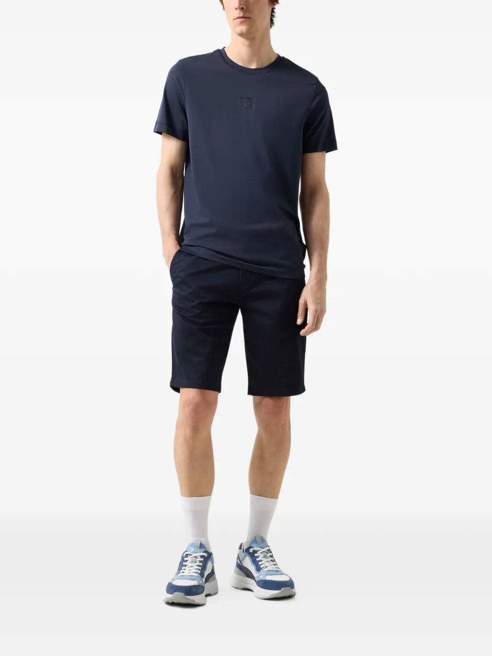 BOGNER Roc logo-print T-shirt Blauw