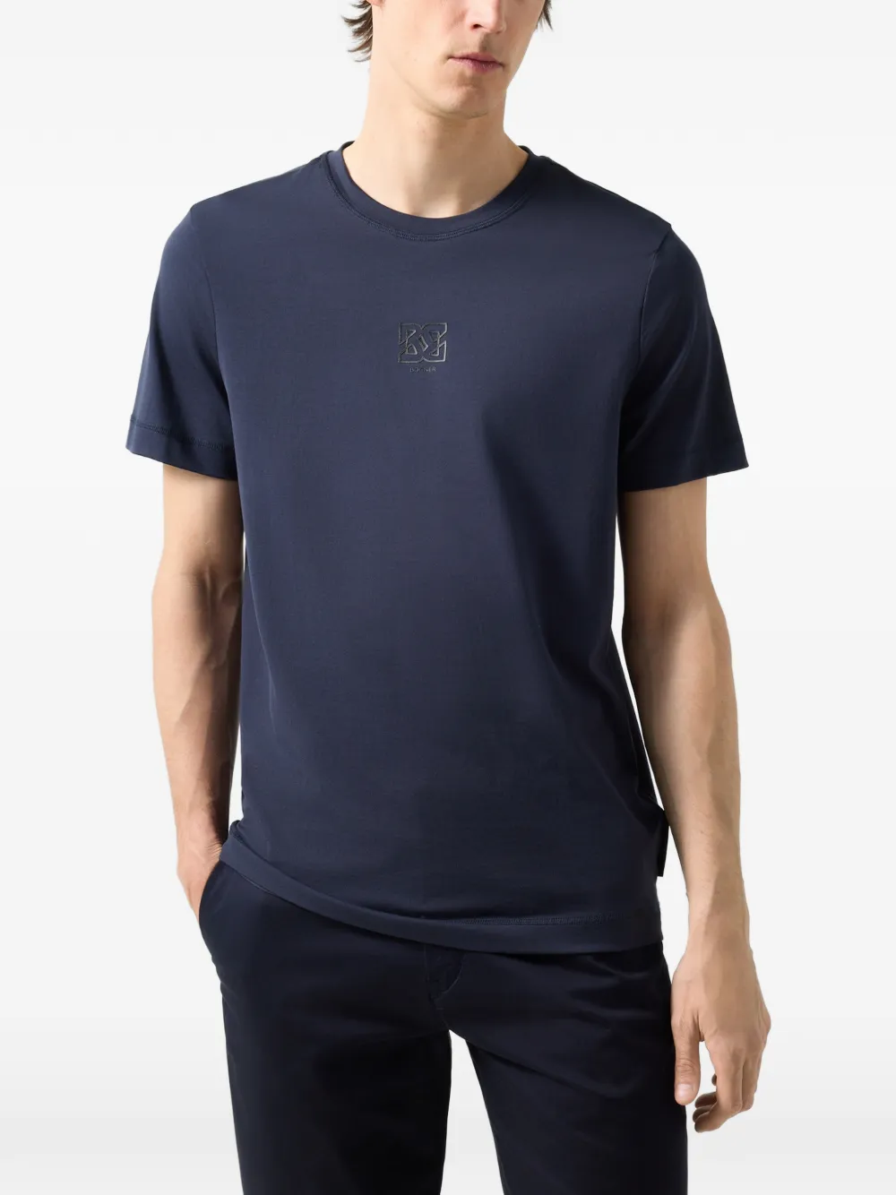 BOGNER Roc logo-print T-shirt Blauw