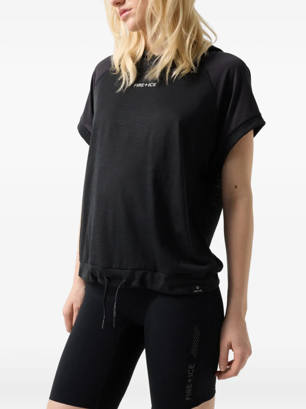 BOGNER FIRE+ICE Damia short-sleeve hoodie Zwart