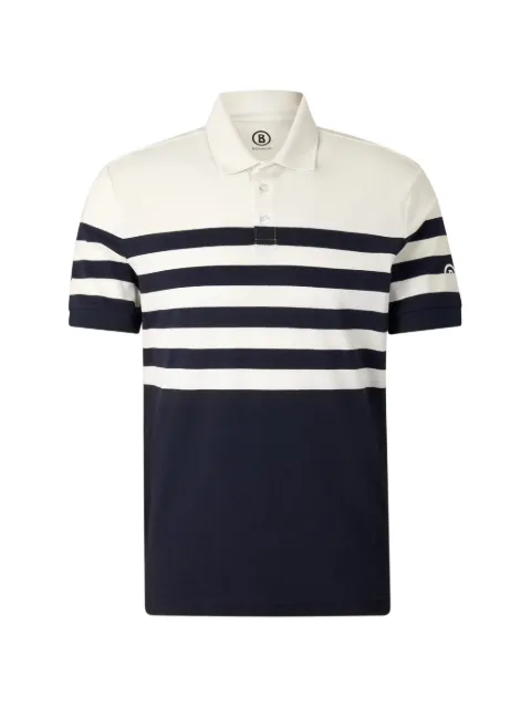 BOGNER Antonio striped piqué polo shirt