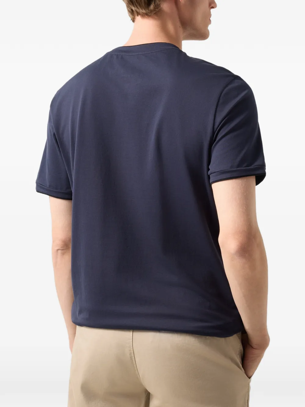 BOGNER Ryan layered-detail T-shirt Blauw