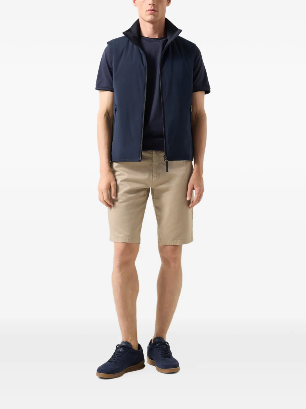 BOGNER Ryan layered-detail T-shirt Blauw