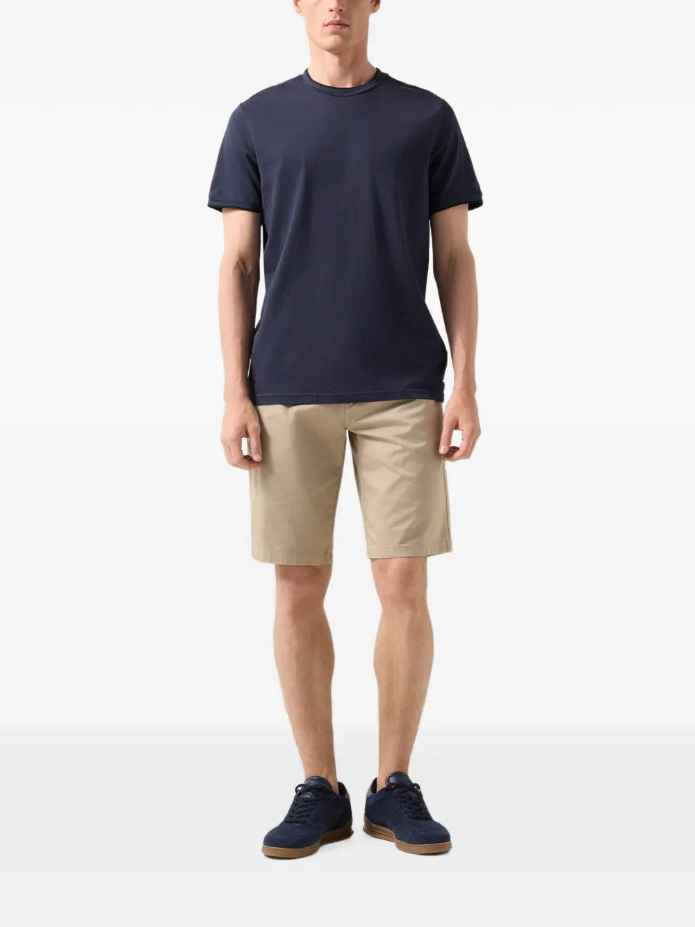 BOGNER Ryan layered-detail T-shirt Blauw