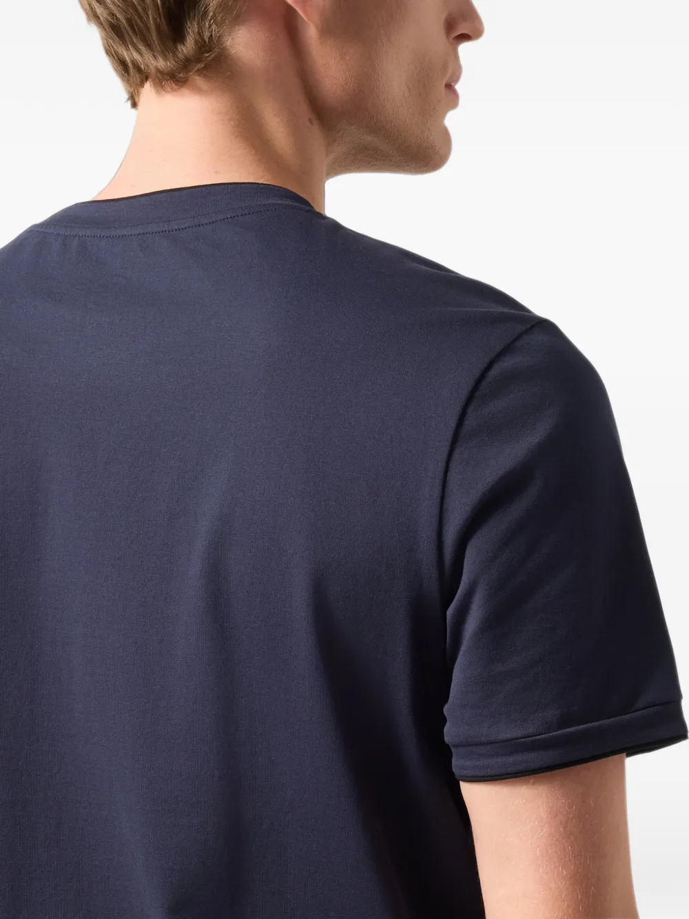 BOGNER Ryan layered-detail T-shirt Blauw