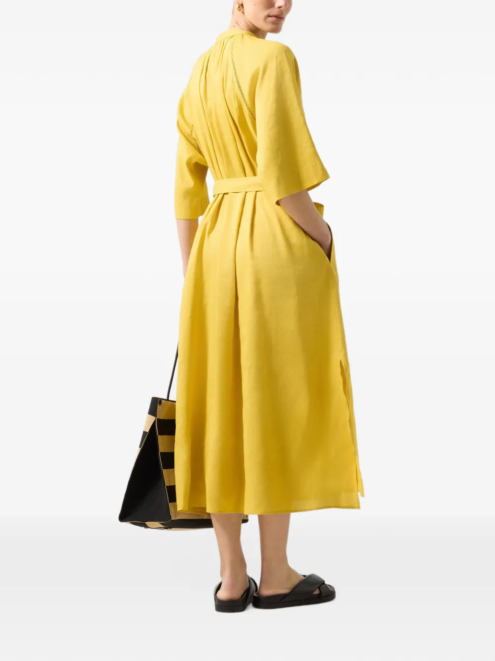 BOGNER Catelyn broderie-anglaise raglan-sleeve maxi dress Geel
