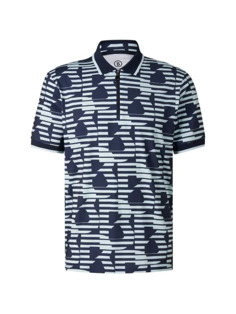 BOGNER Valentin logo-print zip-fastening polo shirt