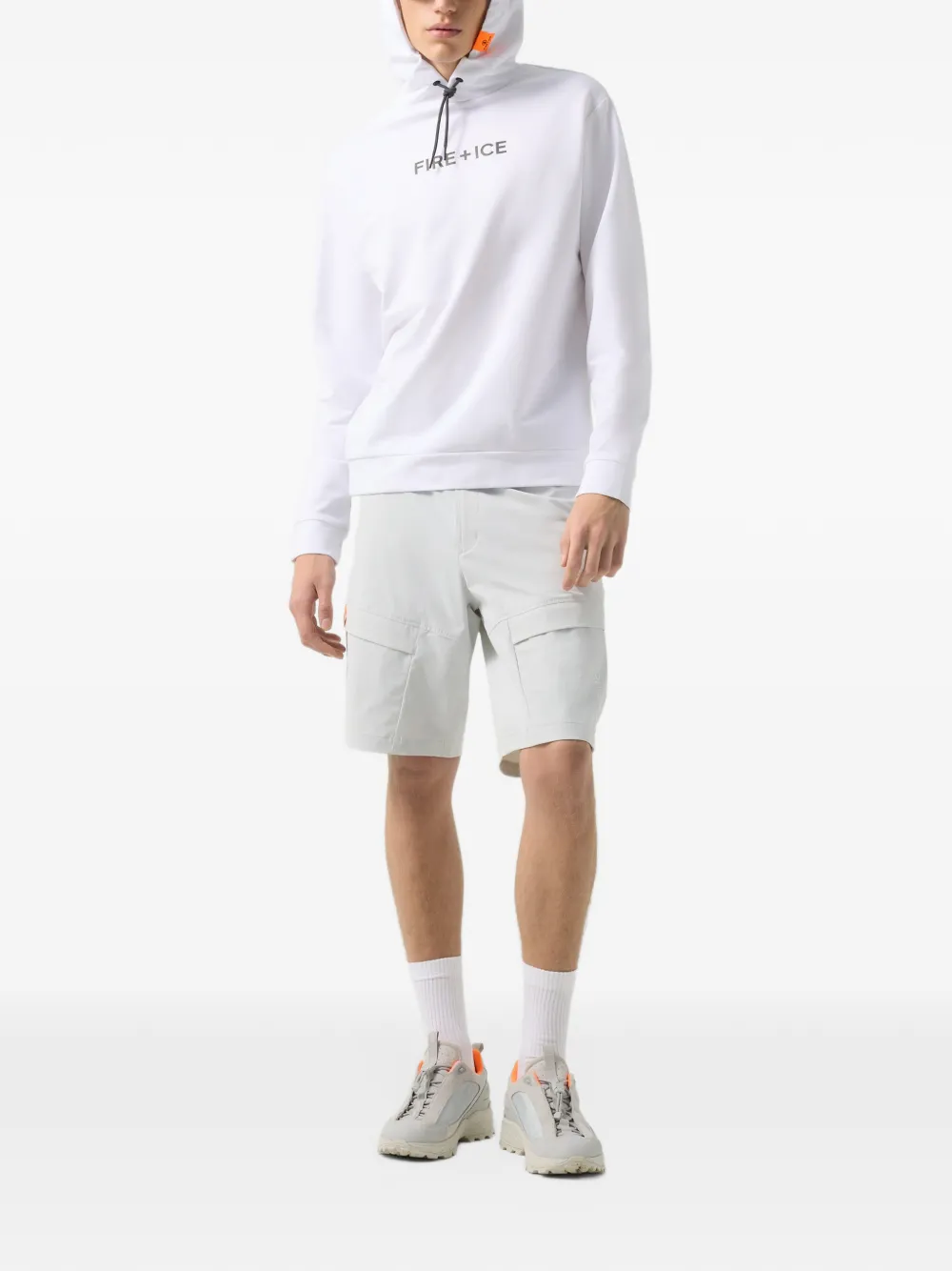 BOGNER FIRE+ICE Cadell logo-print hoodie Wit