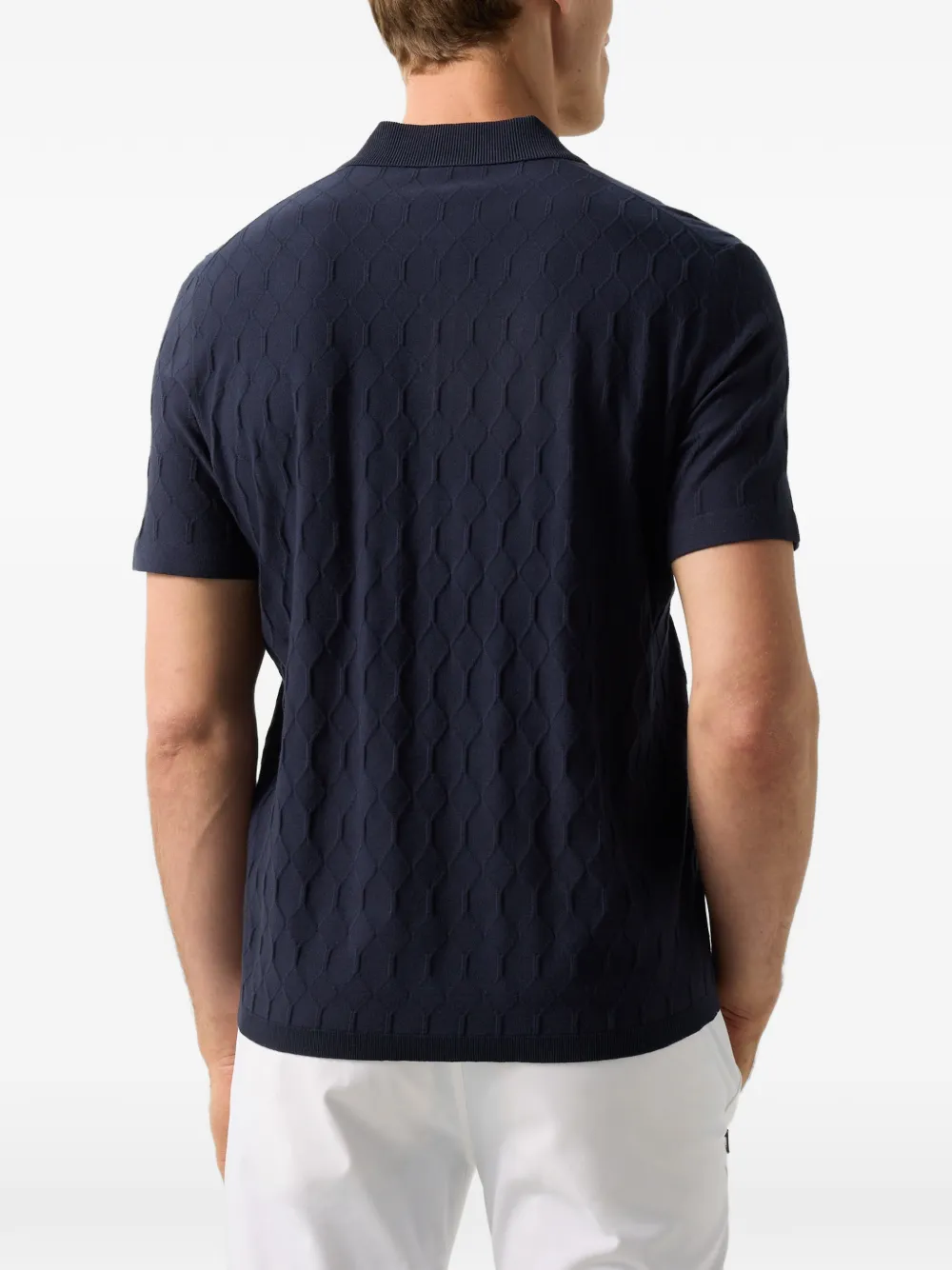 BOGNER Maxim zip-up polo shirt Blauw