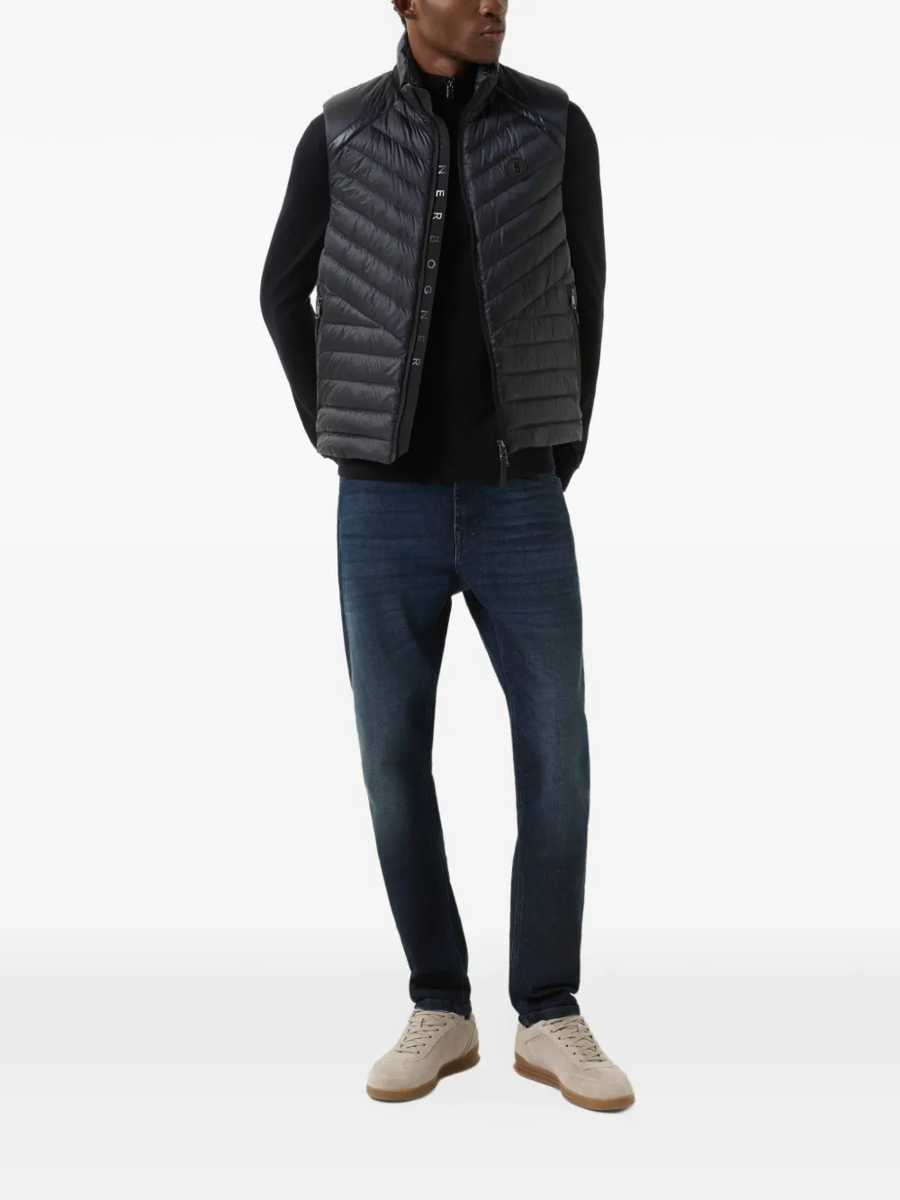 BOGNER Ouri zip-neck sweater Blauw