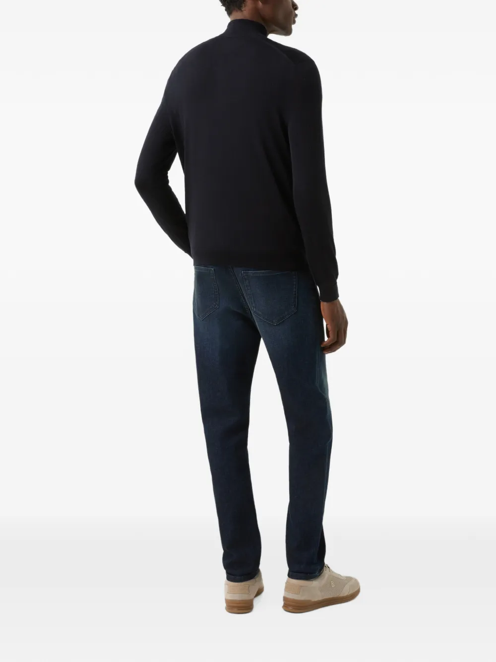 BOGNER Ouri zip-neck sweater Blauw