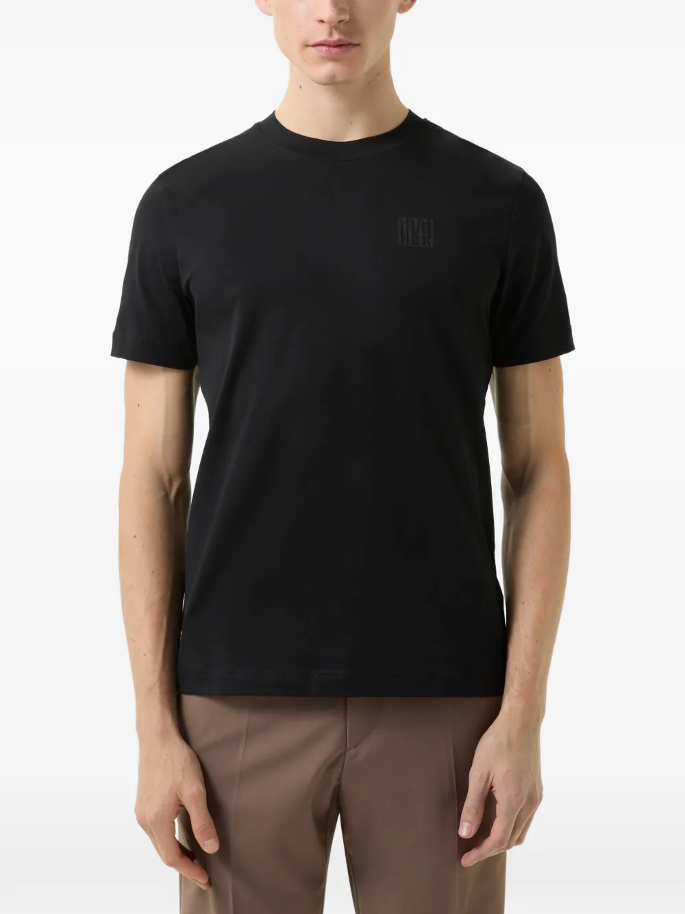 BOGNER Ryan logo-patch T-shirt Zwart