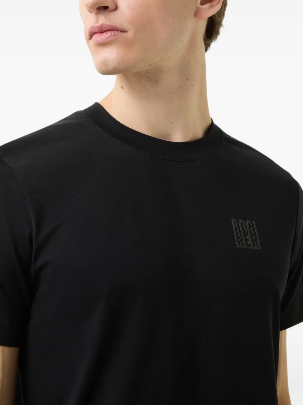 BOGNER Ryan logo-patch T-shirt Zwart