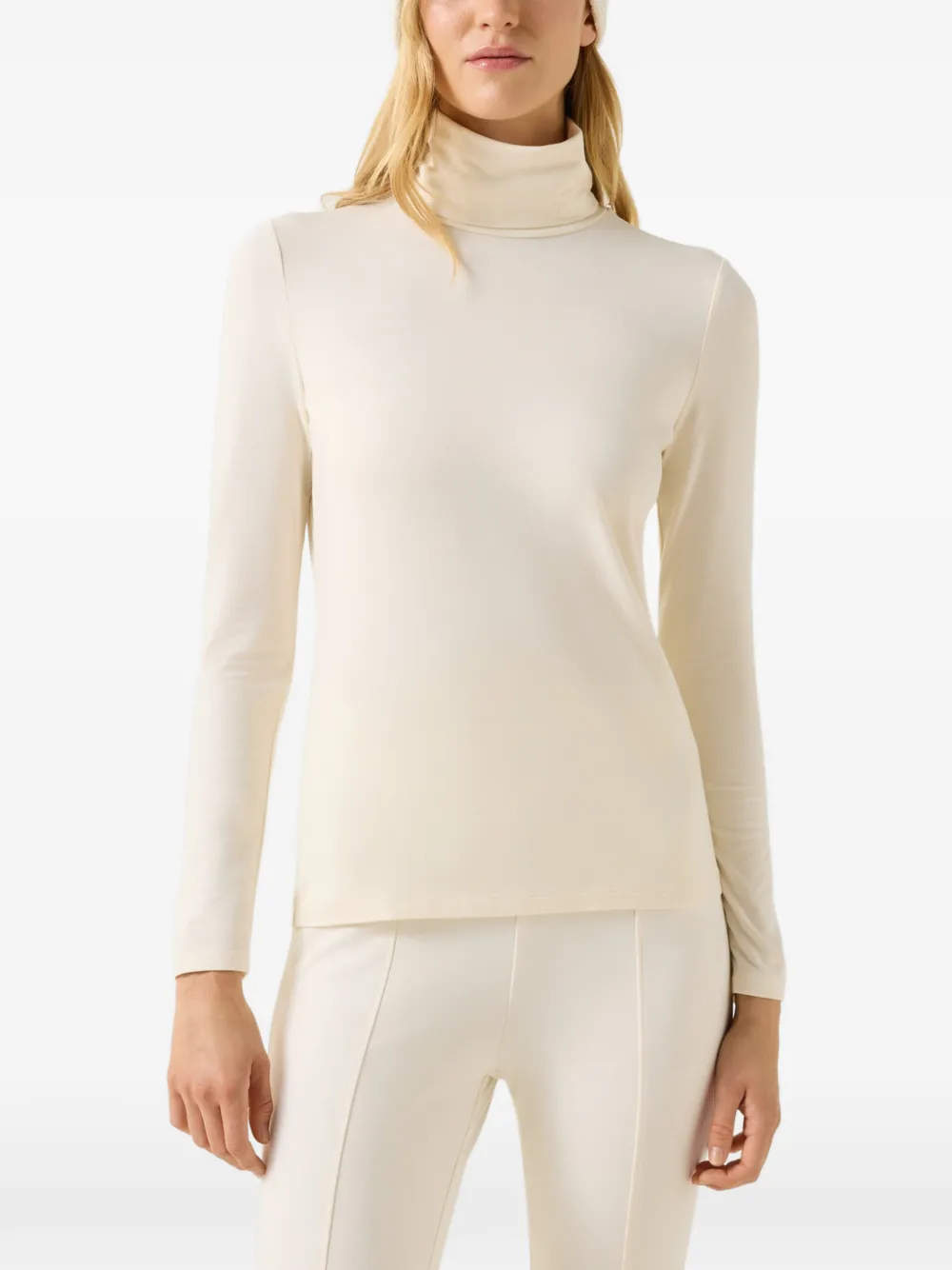 BOGNER T-shirt Katinka a collo alto - Toni neutri