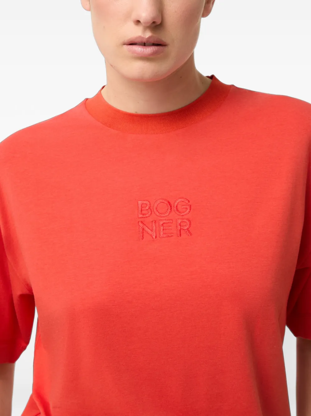 BOGNER Dayna logo-embroidered T-shirt Rood