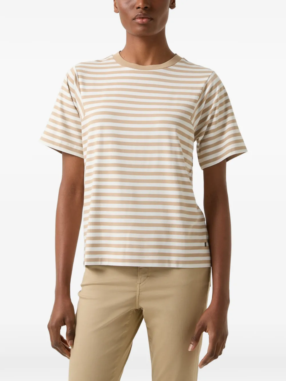 BOGNER Raya striped T-shirt Beige