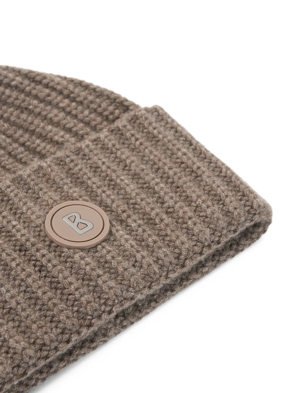 BOGNER Kilian ribbed cashmere beanie hat Bruin